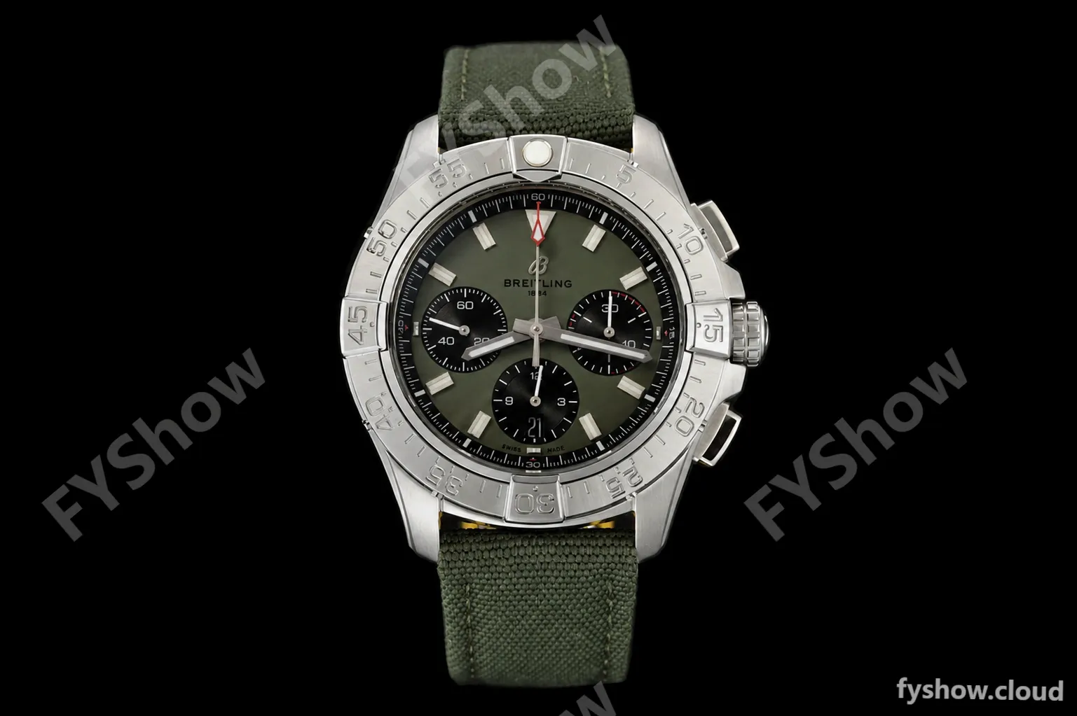 Breitling - Avenger B01 Chrono 44mm SS/NY Grn/Stk BLSF A7750 MOD