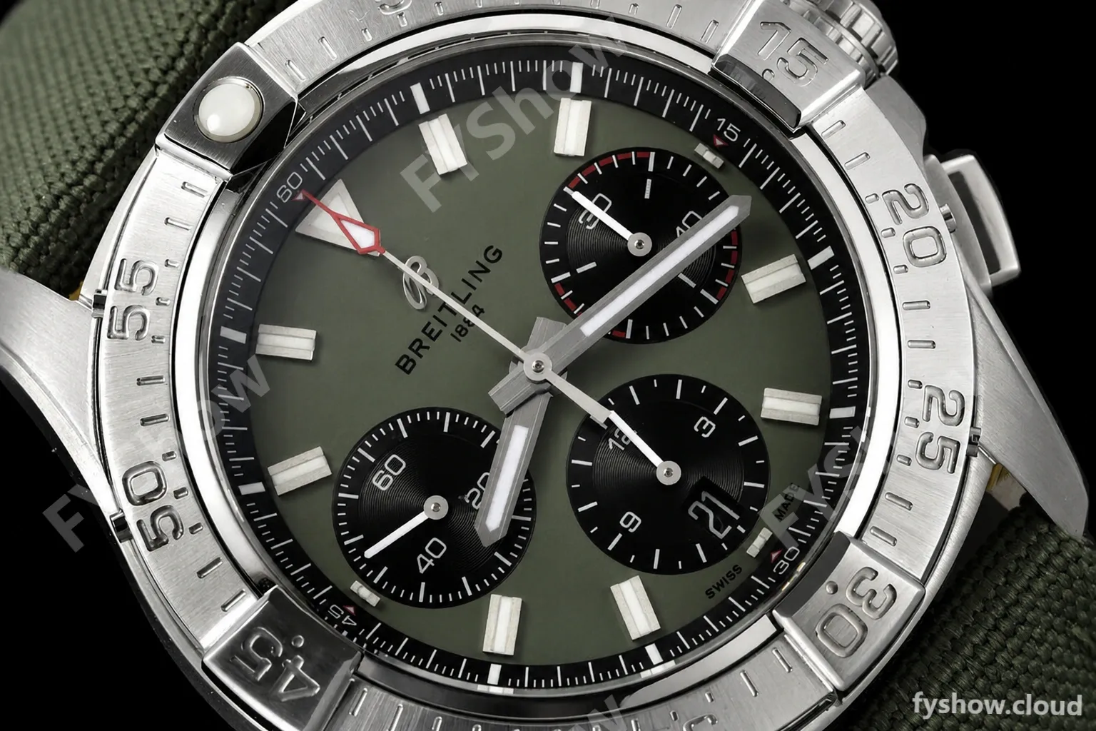 Breitling - Avenger B01 Chrono 44mm SS/NY Grn/Stk BLSF A7750 MOD - Image 3