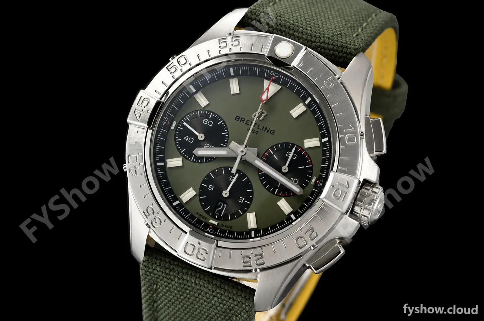 Breitling - Avenger B01 Chrono 44mm SS/NY Grn/Stk BLSF A7750 MOD - Image 4