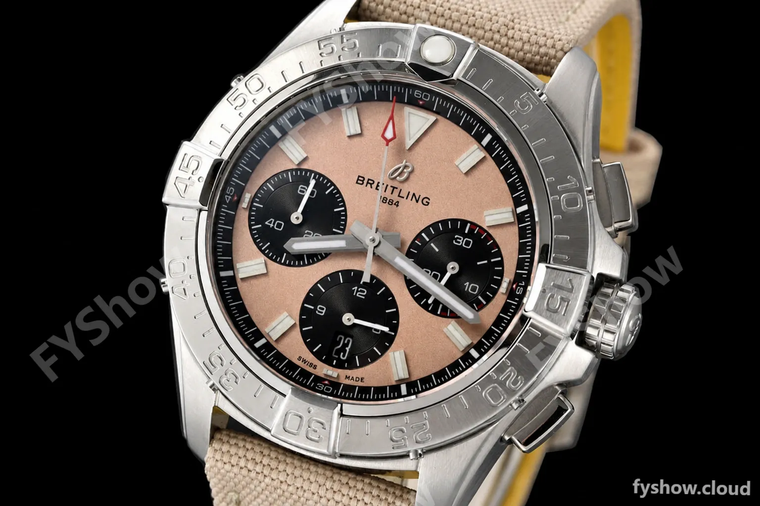 Breitling - Avenger B01 Chrono 44mm SS/NY Beig/Stk BLSF A7750 MOD - Image 3