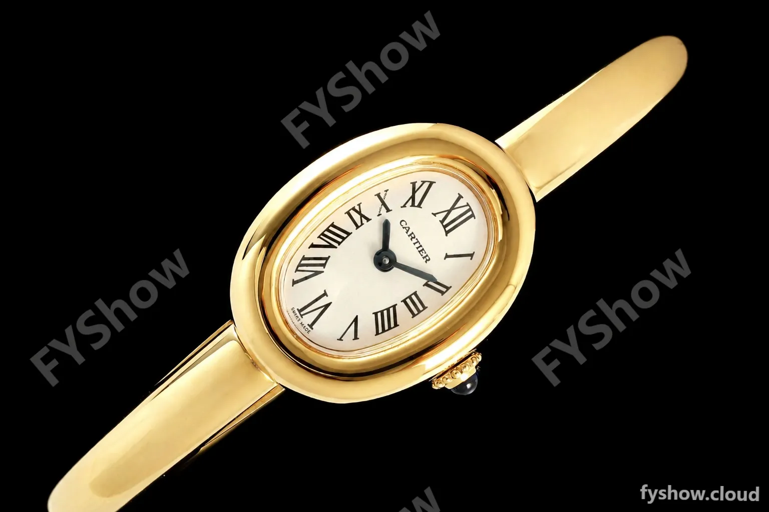 Cartier - Baignoire Ladies 24.6mm YG/YG White Roman Size 16 BLSF Swiss Quartz - Image 6