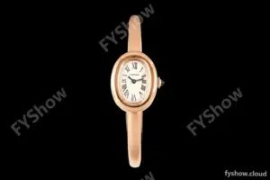 Cartier - Baignoire Ladies 24.6mm RG/RG White Roman Size 15 BLSF Swiss Quartz
