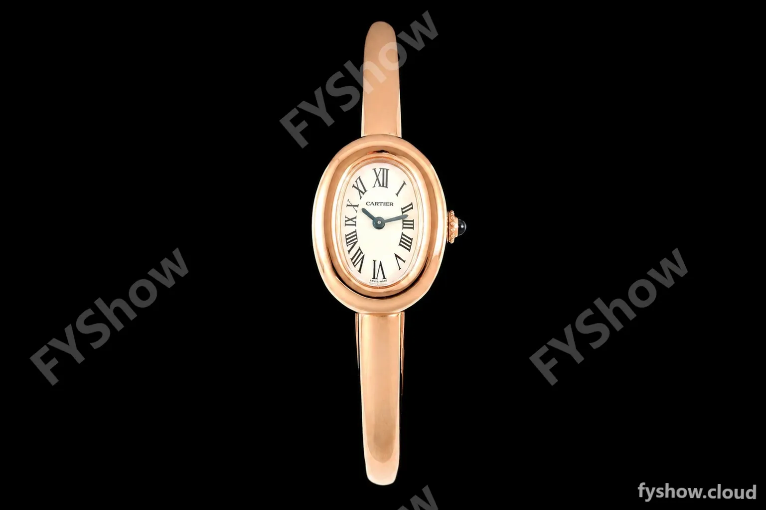 Cartier - Baignoire Ladies 24.6mm RG/RG White Roman Size 17 BLSF Swiss Quartz