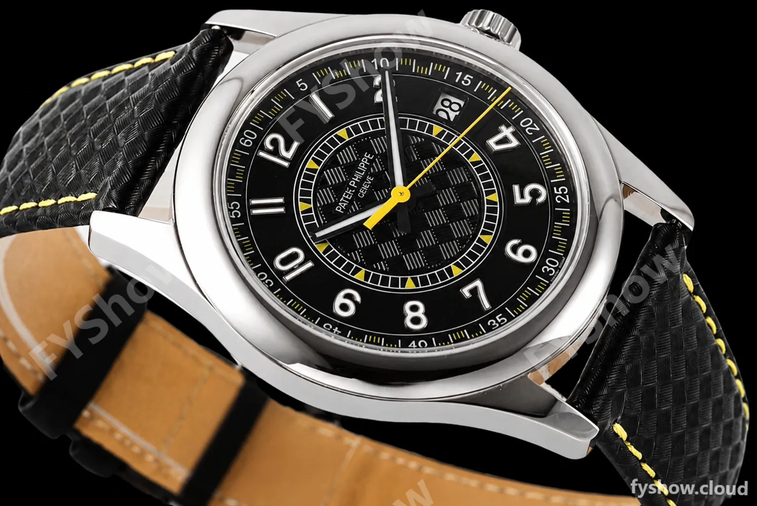 Patek Philippe - Calatrava 40mm 6007G SS/LE Blk/Yelw PPF MY9015 Mod - Image 3