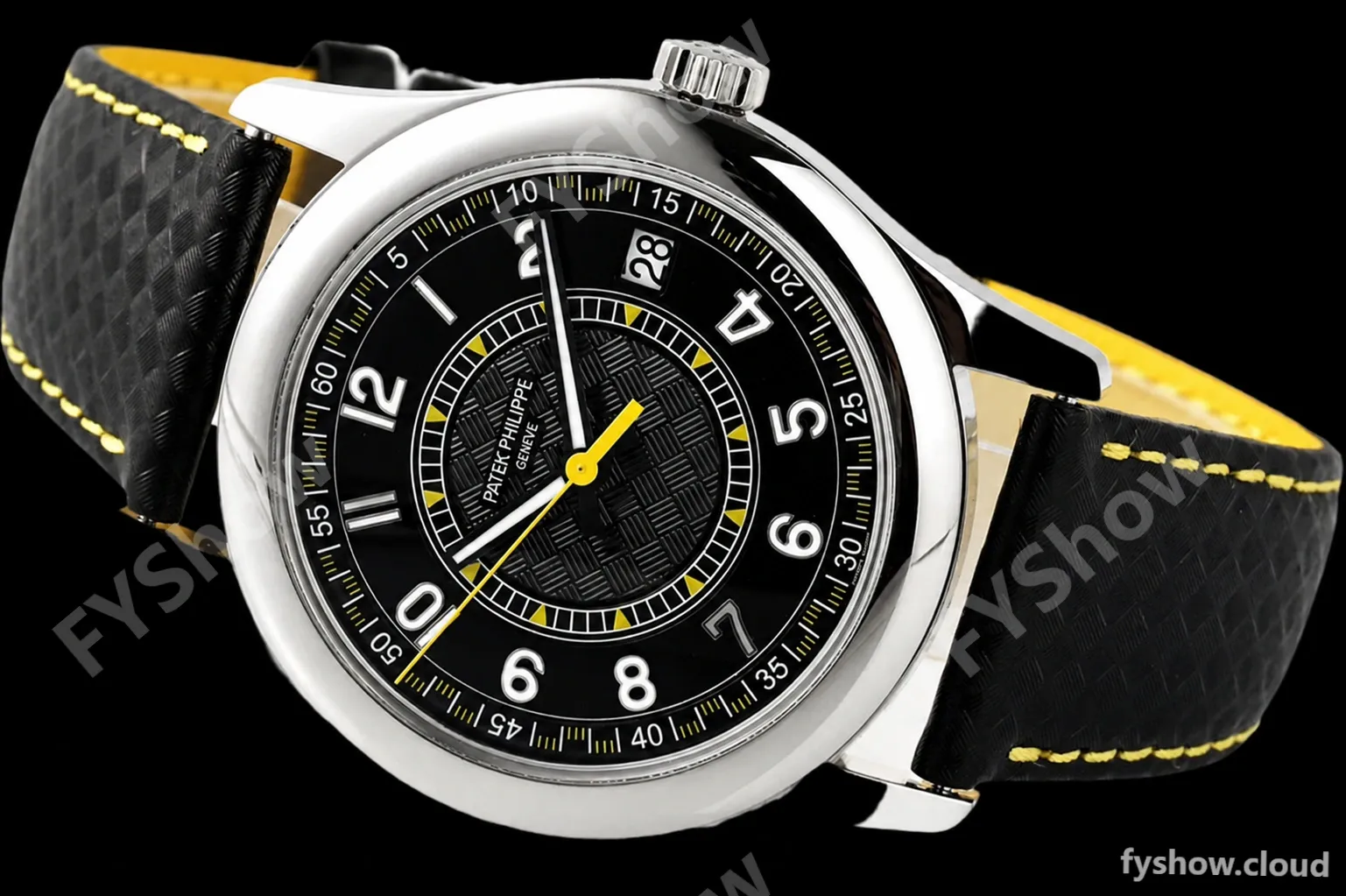Patek Philippe - Calatrava 40mm 6007G SS/LE Blk/Yelw PPF MY9015 Mod - Image 5