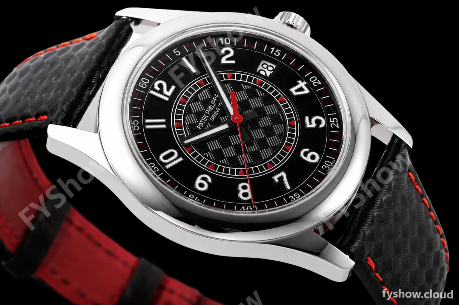 Patek Philippe - Calatrava 40mm 6007G SS/LE Blk/Red PPF MY9015 Mod - Image 11