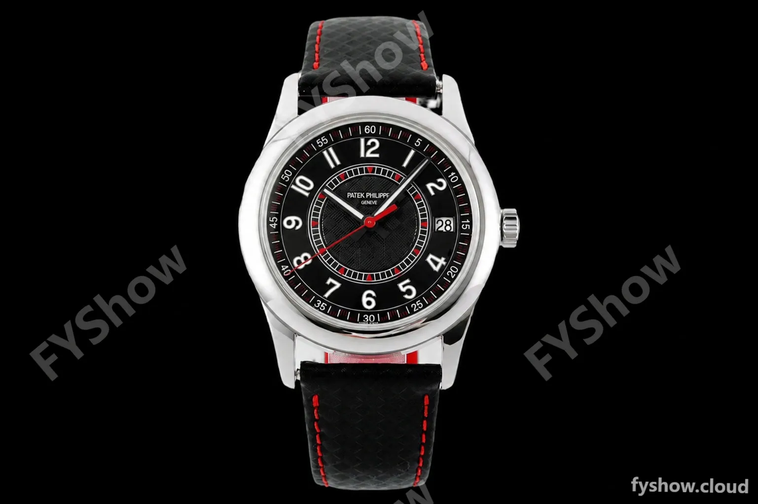 Patek Philippe - Calatrava 40mm 6007G SS/LE Blk/Red PPF MY9015 Mod - Image 2