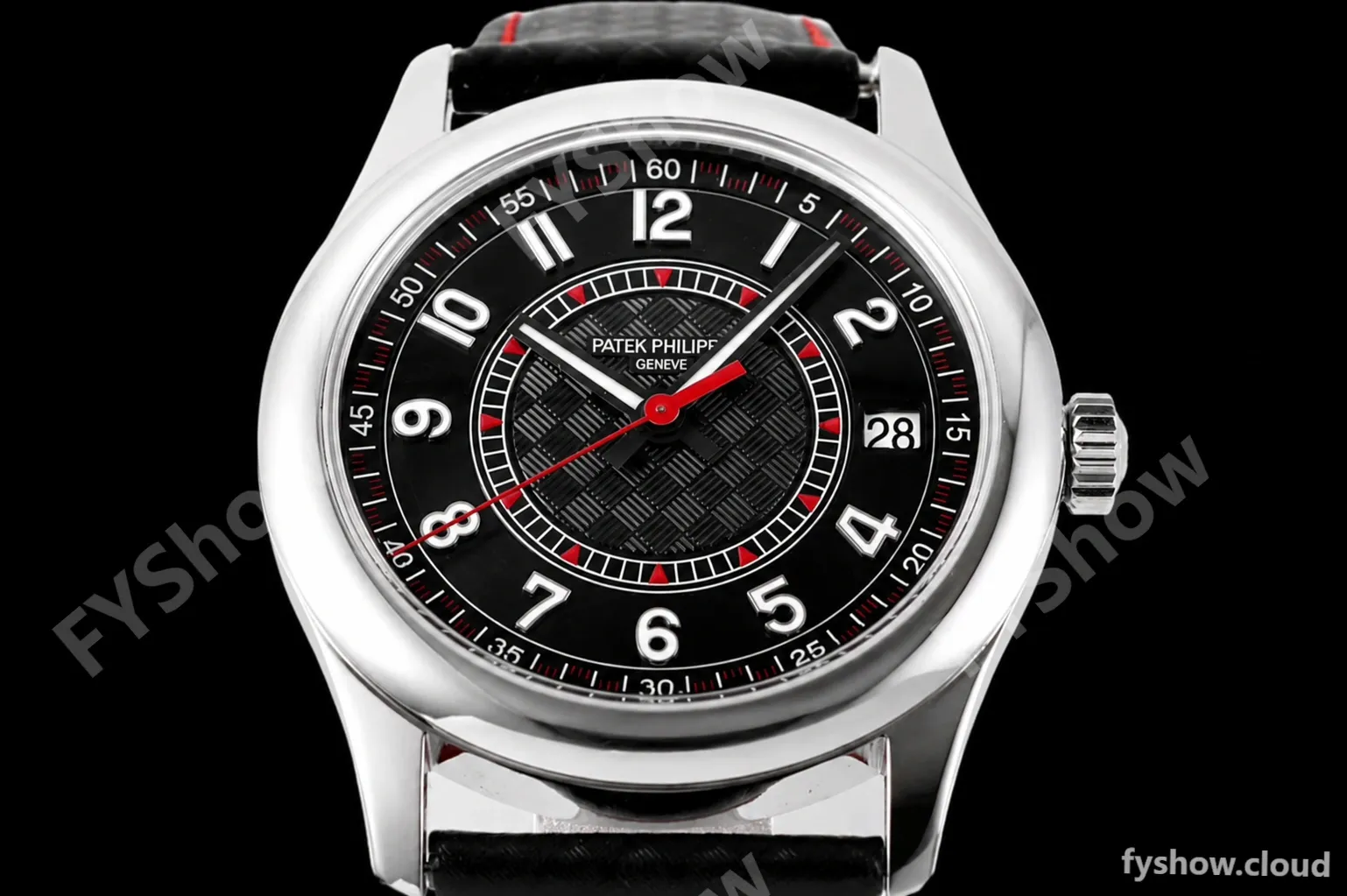 Patek Philippe - Calatrava 40mm 6007G SS/LE Blk/Red PPF MY9015 Mod - Image 4