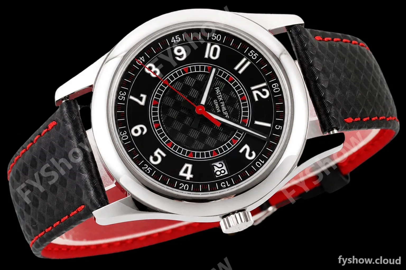 Patek Philippe - Calatrava 40mm 6007G SS/LE Blk/Red PPF MY9015 Mod - Image 7