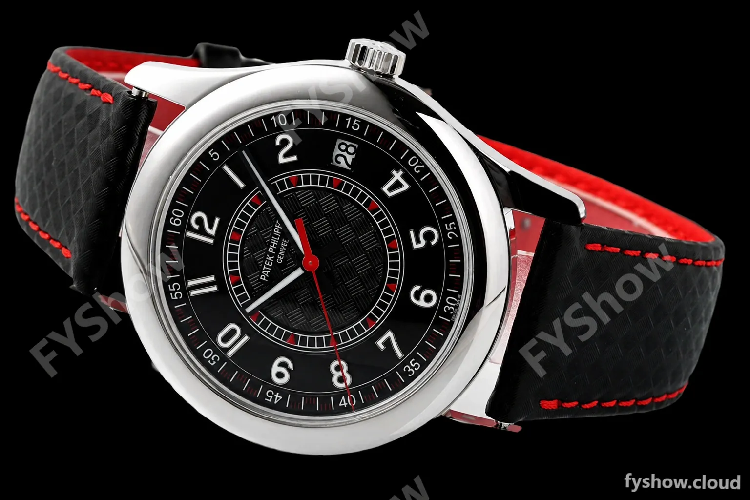 Patek Philippe - Calatrava 40mm 6007G SS/LE Blk/Red PPF MY9015 Mod - Image 8