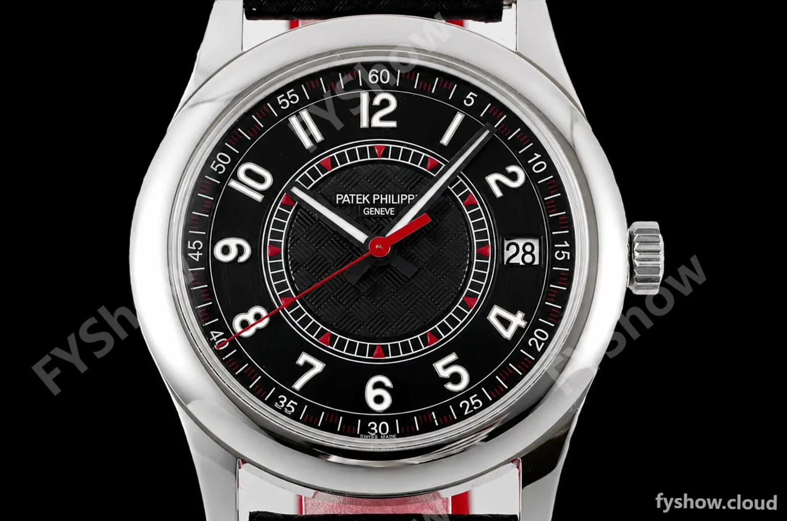 Patek Philippe - Calatrava 40mm 6007G SS/LE Blk/Red PPF MY9015 Mod - Image 9