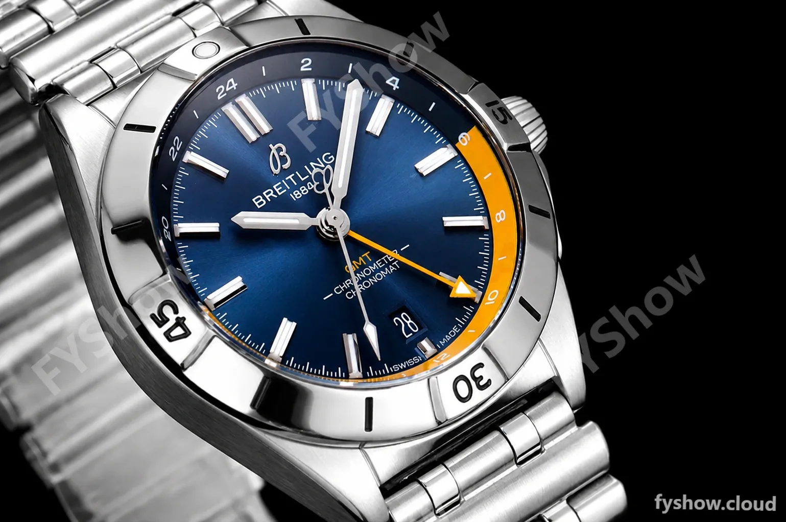 Breitling - Chronomat Automatic GMT 40mm SS/SS Blue/Yelw BLSF A2836 - Image 2