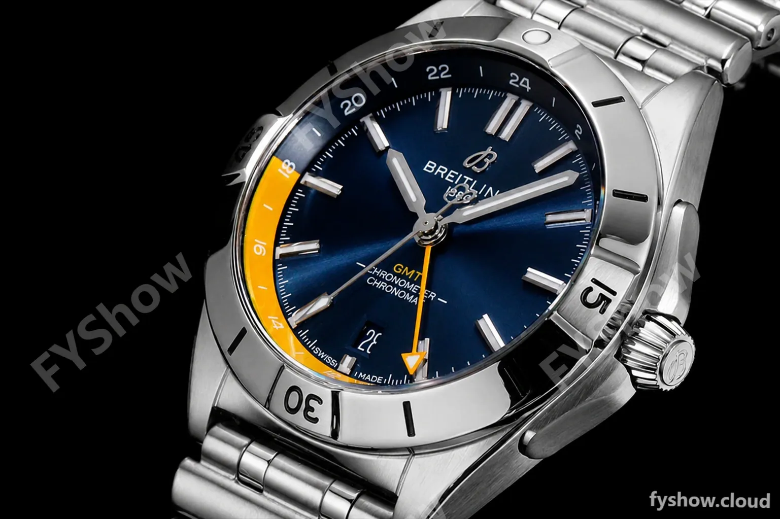 Breitling - Chronomat Automatic GMT 40mm SS/SS Blue/Yelw BLSF A2836 - Image 5
