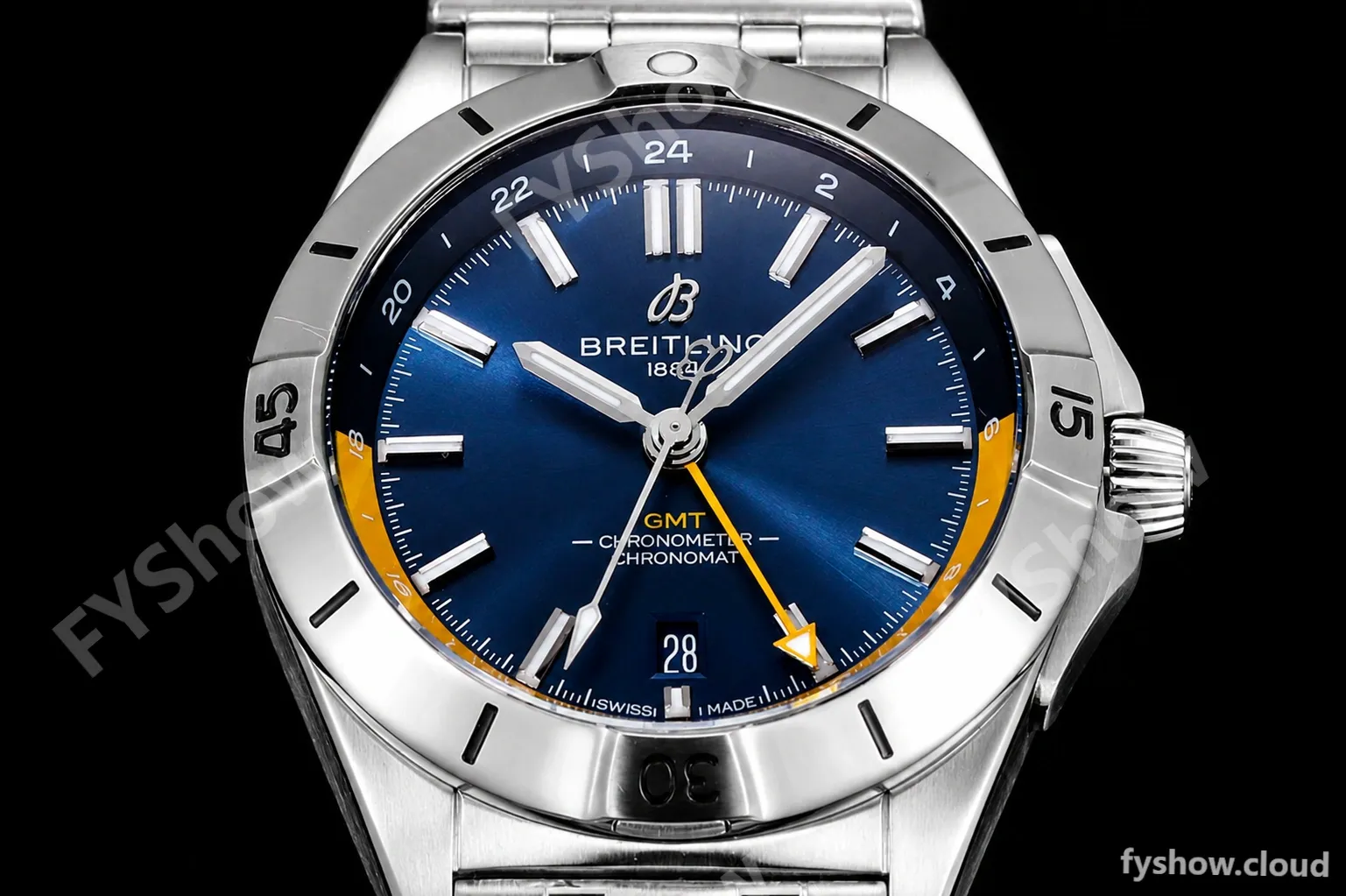 Breitling - Chronomat Automatic GMT 40mm SS/SS Blue/Yelw BLSF A2836 - Image 8