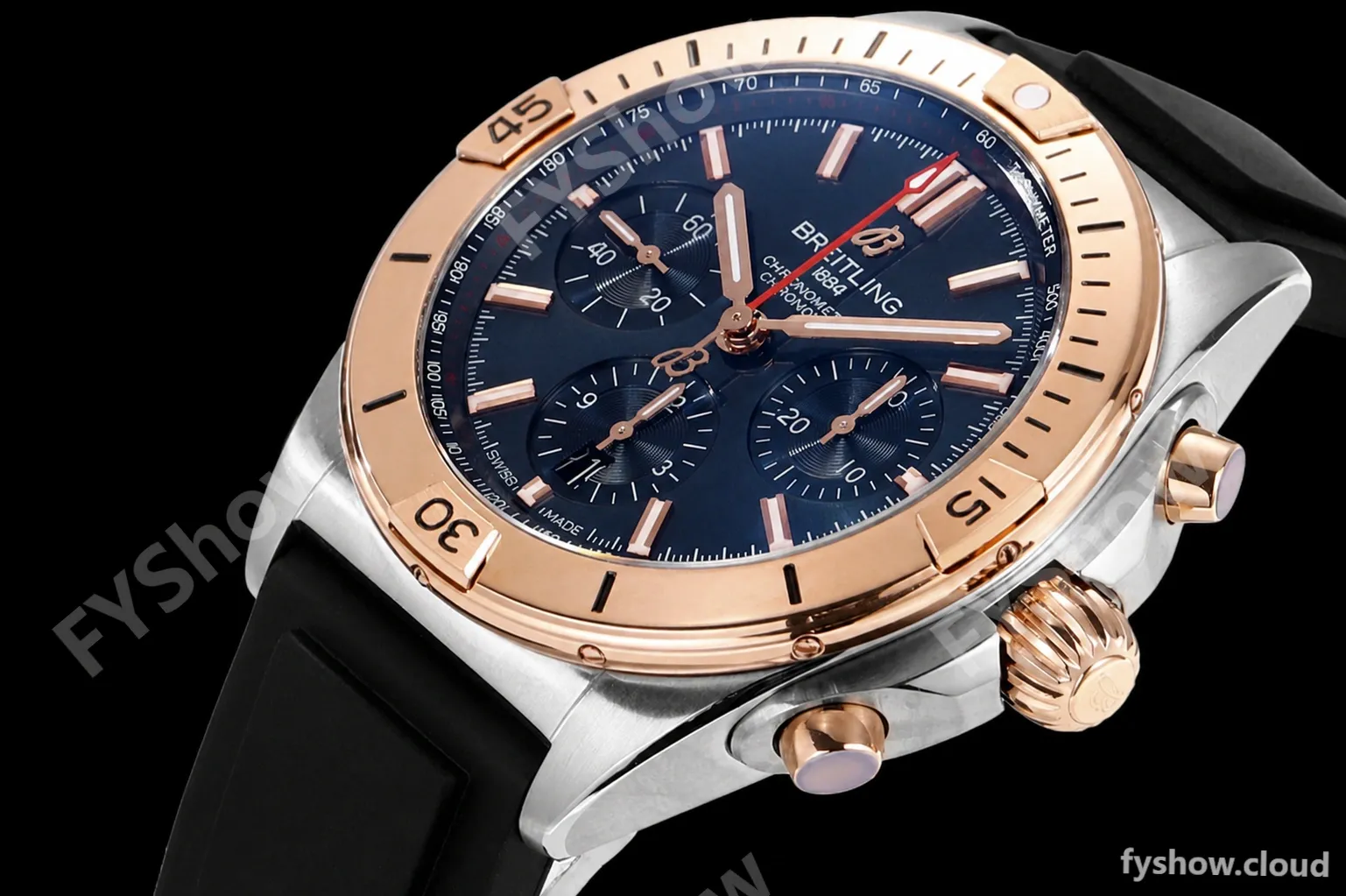 Breitling - Chronomat B01 42mm Chronograph RG/RU Blue BLSF 7750 Mod - Image 4