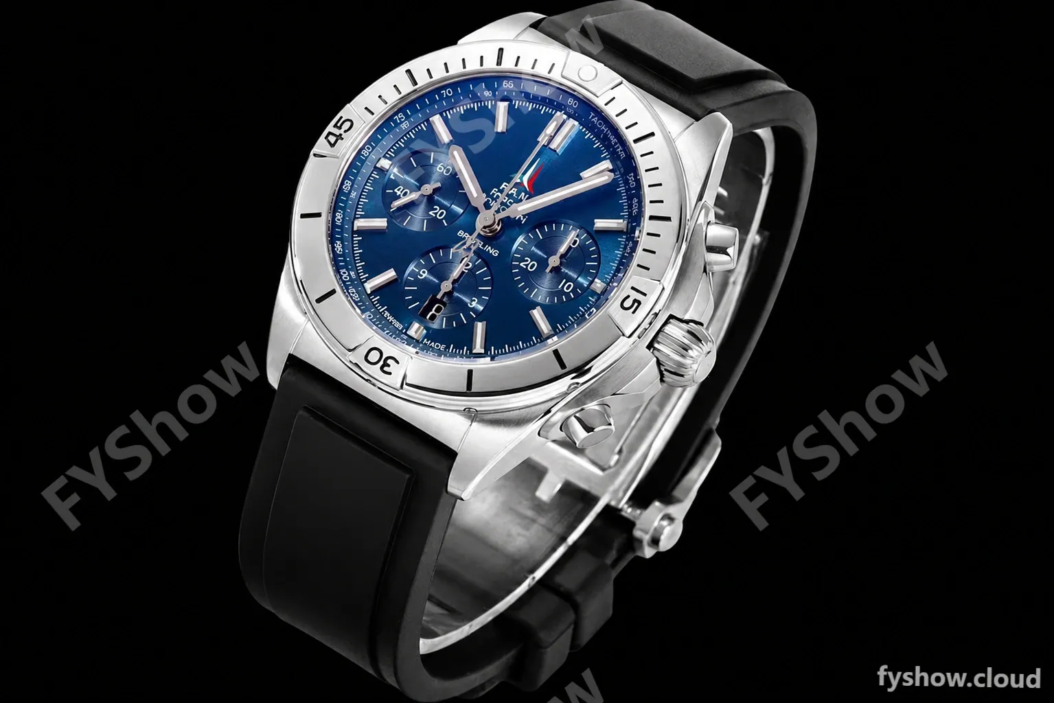Breitling - Chronomat B01 Frecce Tricolori 42mm Chronograph SS/RU Blue BLSF 7750 Mod - Image 3