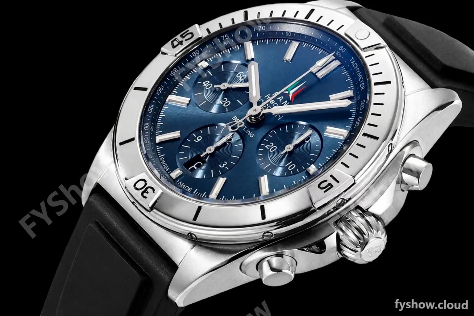 Breitling - Chronomat B01 Frecce Tricolori 42mm Chronograph SS/RU Blue BLSF 7750 Mod - Image 5