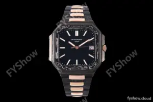 Patek Philippe - Cubitus 7128 40mm Black Carbon/RG Black Dial DIWF A324