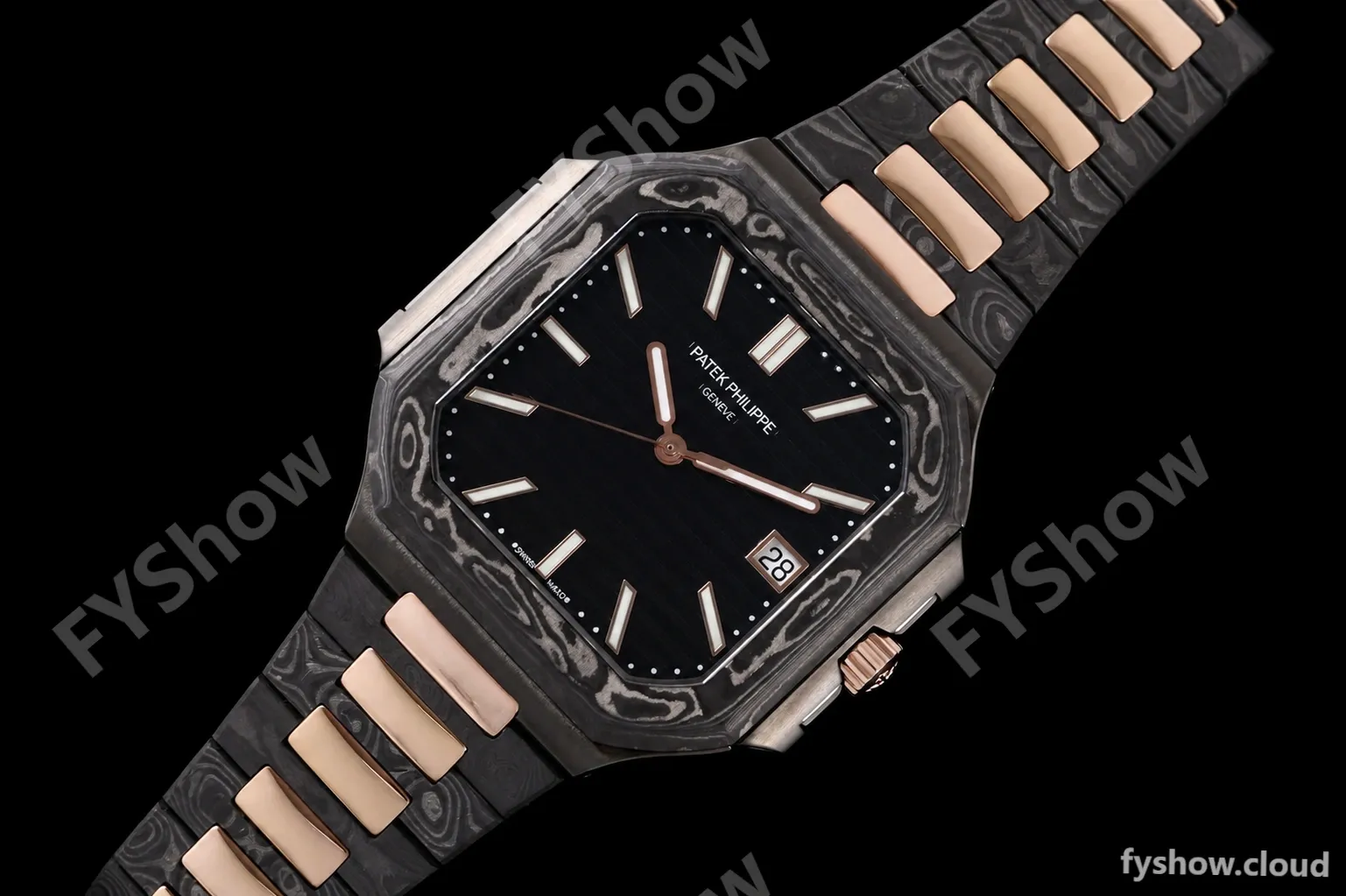 Patek Philippe - Cubitus 7128 40mm Black Carbon/RG Black Dial DIWF A324 - Image 21