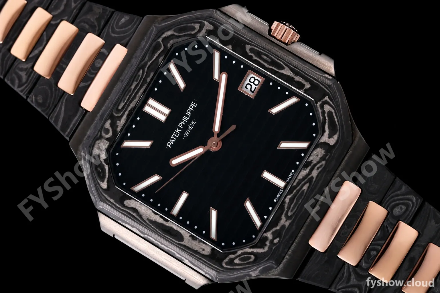 Patek Philippe - Cubitus 7128 40mm Black Carbon/RG Black Dial DIWF A324 - Image 22