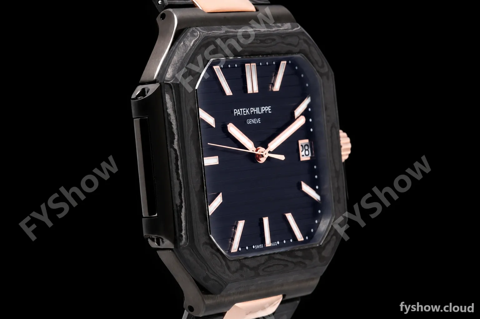 Patek Philippe - Cubitus 7128 40mm Black Carbon/RG Black Dial DIWF A324 - Image 2
