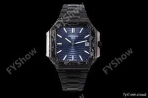 Patek Philippe - Cubitus 7128 40mm Black Carbon Blue Dial DIWF A324