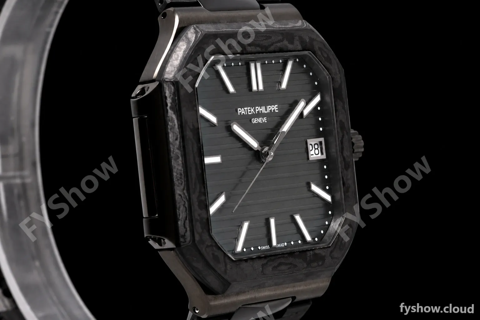 Patek Philippe - Cubitus 7128 40mm Black Carbon Green Dial DIWF A324 - Image 2