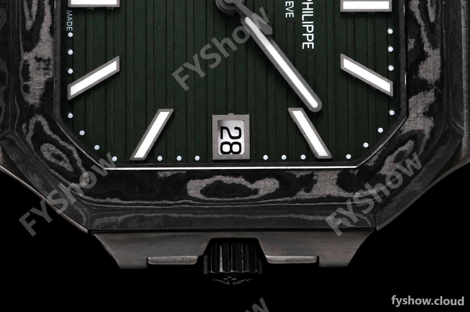 Patek Philippe - Cubitus 7128 40mm Black Carbon Green Dial DIWF A324 - Image 22