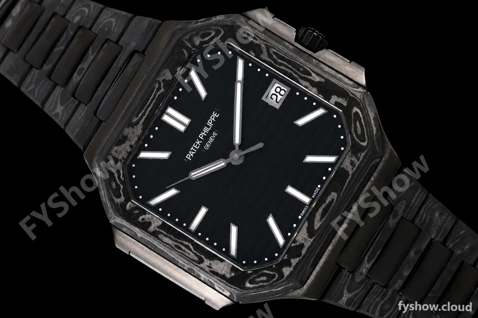 Patek Philippe - Cubitus 7128 40mm Black Carbon Black Dial DIWF A324 - Image 22