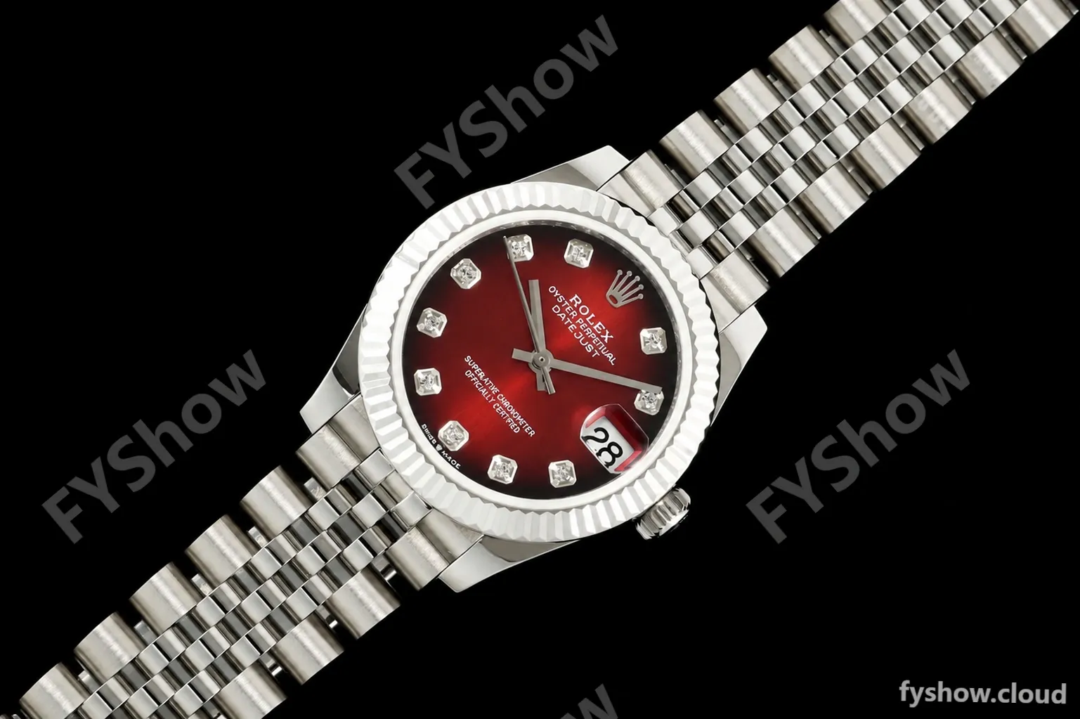 Rolex - Datejust Ladies 278274 31mm Jub Flt SS/SS Red/Dia GMF A2824 - Image 21