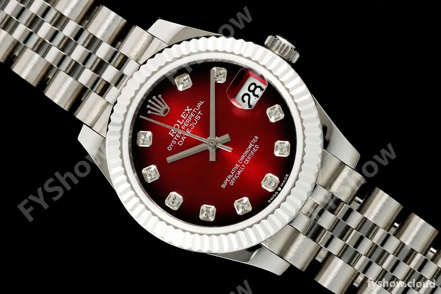 Rolex - Datejust Ladies 278274 31mm Jub Flt SS/SS Red/Dia GMF A2824 - Image 22