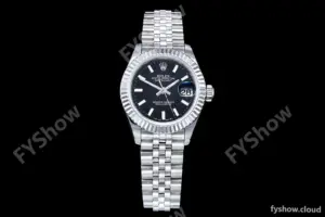 Rolex - DJ Ladies 28mm Jub Flt 904L SS/SS Black/Stk GMF A2671