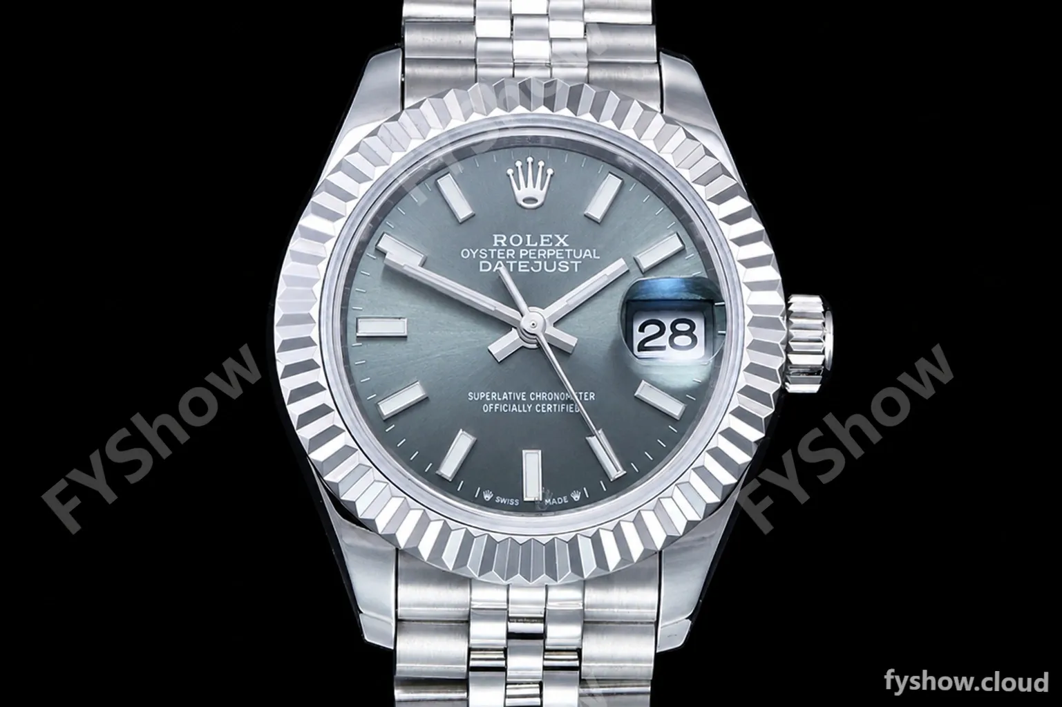 Rolex - DJ Ladies 28mm Jub Flt 904L SS/SS Green/Stk GMF A2671 - Image 2