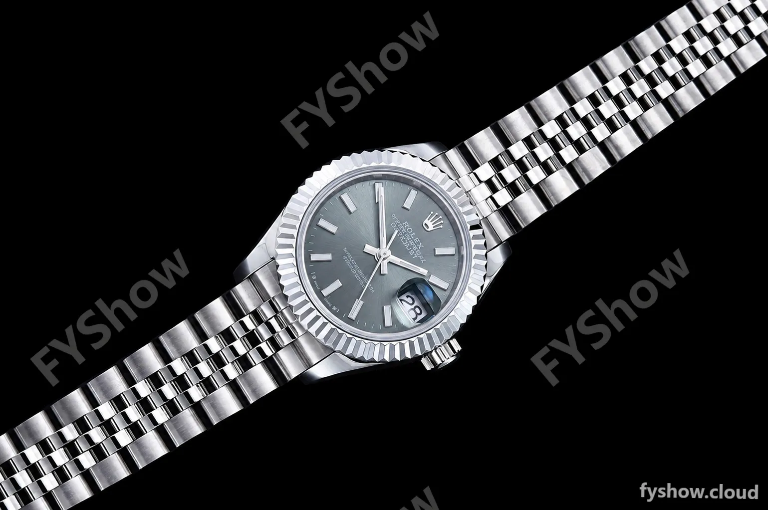 Rolex - DJ Ladies 28mm Jub Flt 904L SS/SS Green/Stk GMF A2671 - Image 3