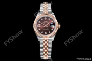 Rolex - DJ Ladies 28mm Jub Flt 904L RG/SS Brn/S-Dia GMF A2671