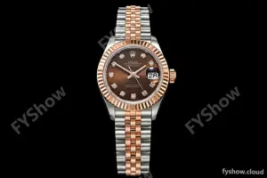 Rolex - DJ Ladies 28mm Jub Flt 904L RG/SS Brown/Dia GMF A2671