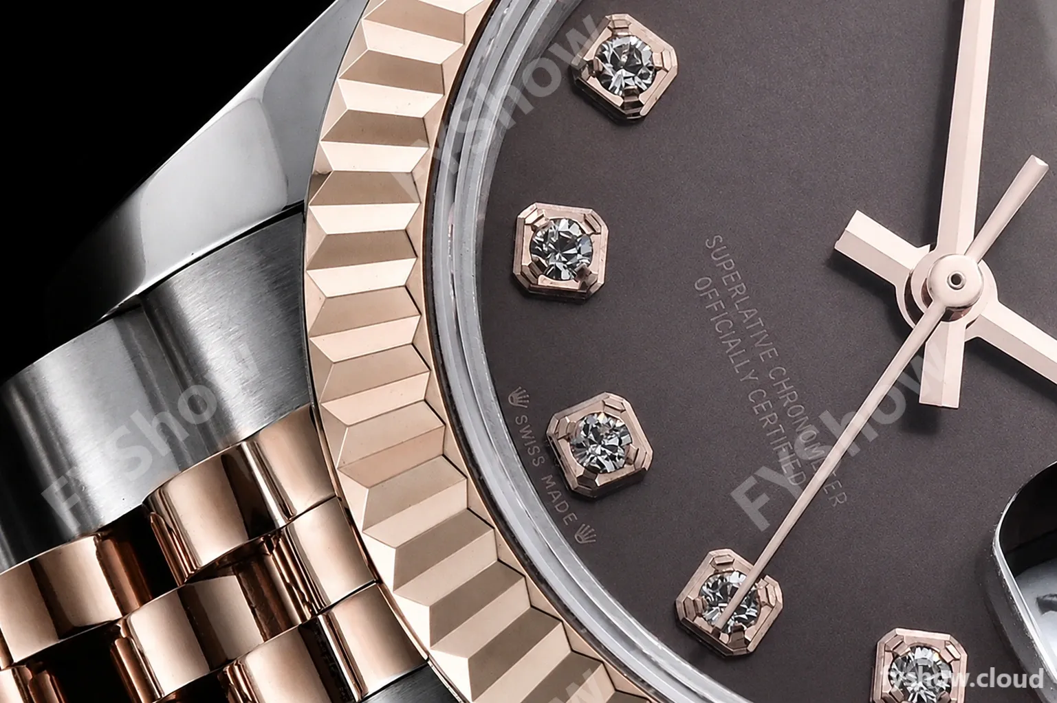 Rolex - DJ Ladies 28mm Jub Flt 904L RG/SS Brown/Dia GMF A2671 - Image 7