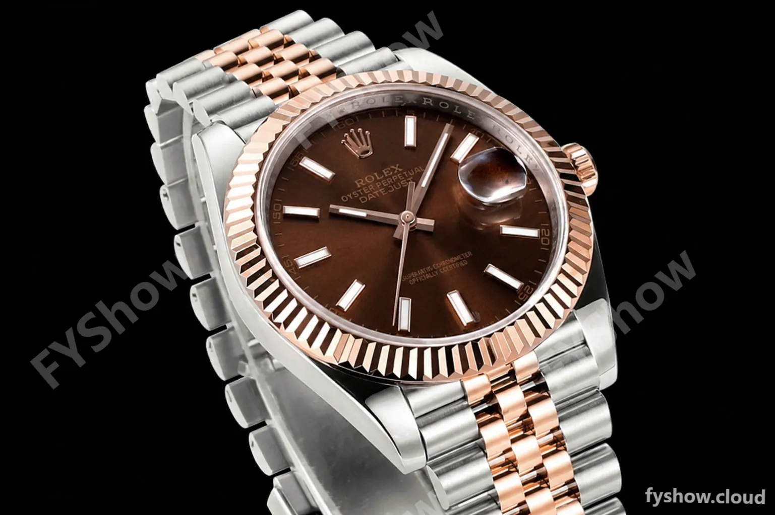 Rolex - DJ2 41mm 126331 Jub Flt 316L RG/SS Chocolate/Stk A+F VR3235 - Image 3