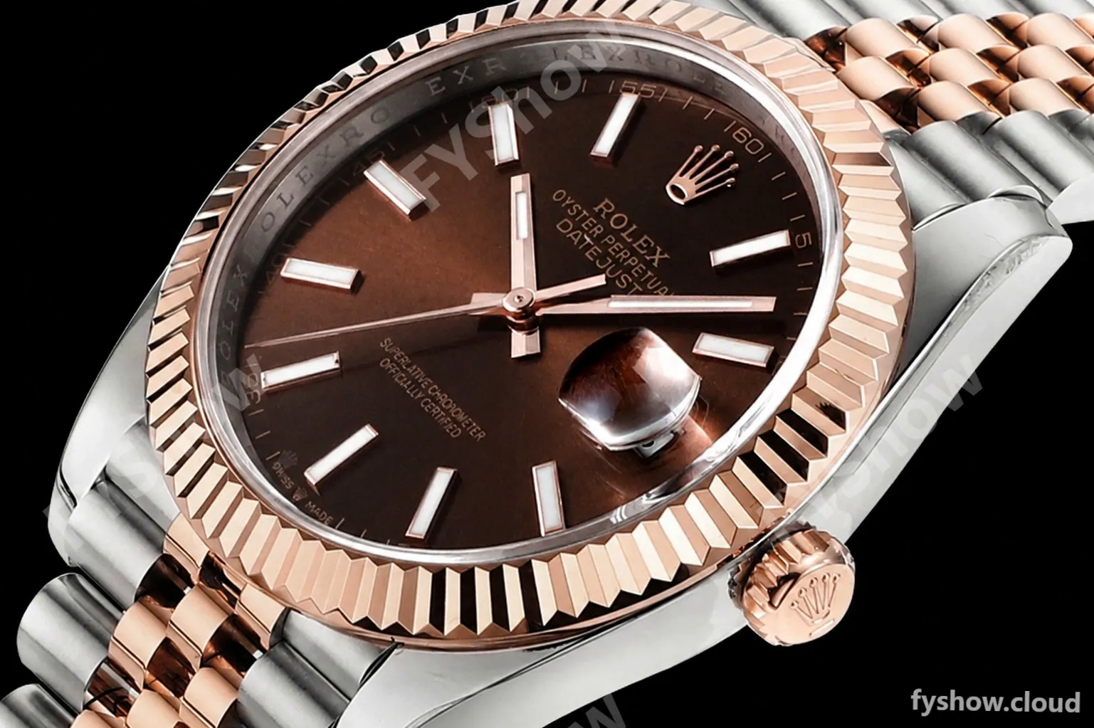 Rolex - DJ2 41mm 126331 Jub Flt 316L RG/SS Chocolate/Stk A+F VR3235 - Image 4