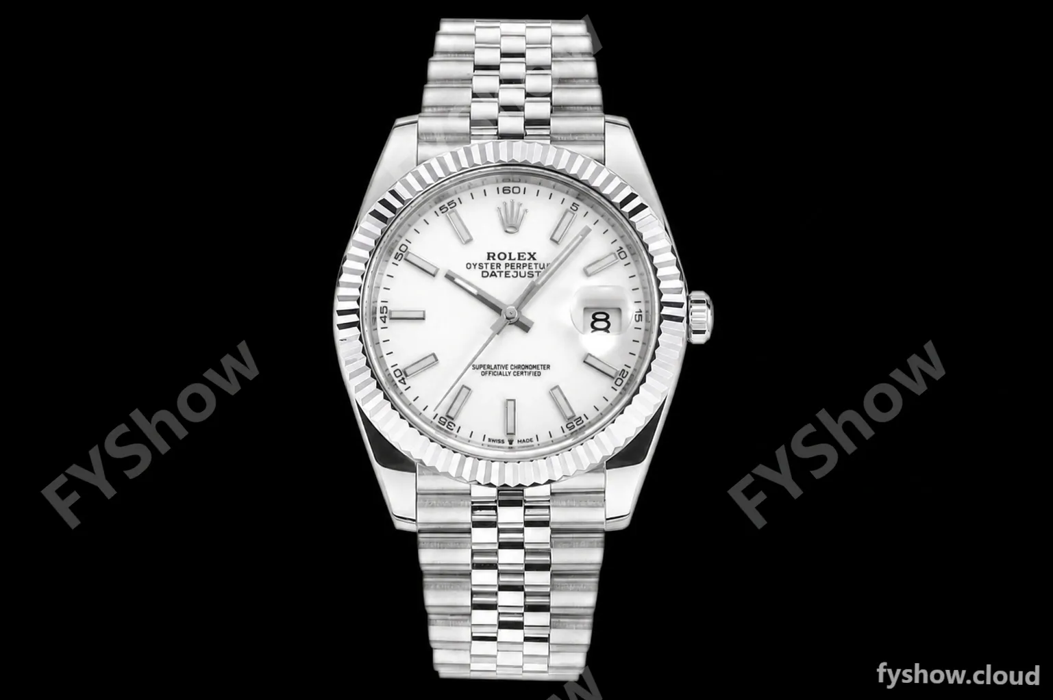Rolex - DJ2 41mm 126334 Jub Flt 316L SS/SS White/Stk A+F VR3235
