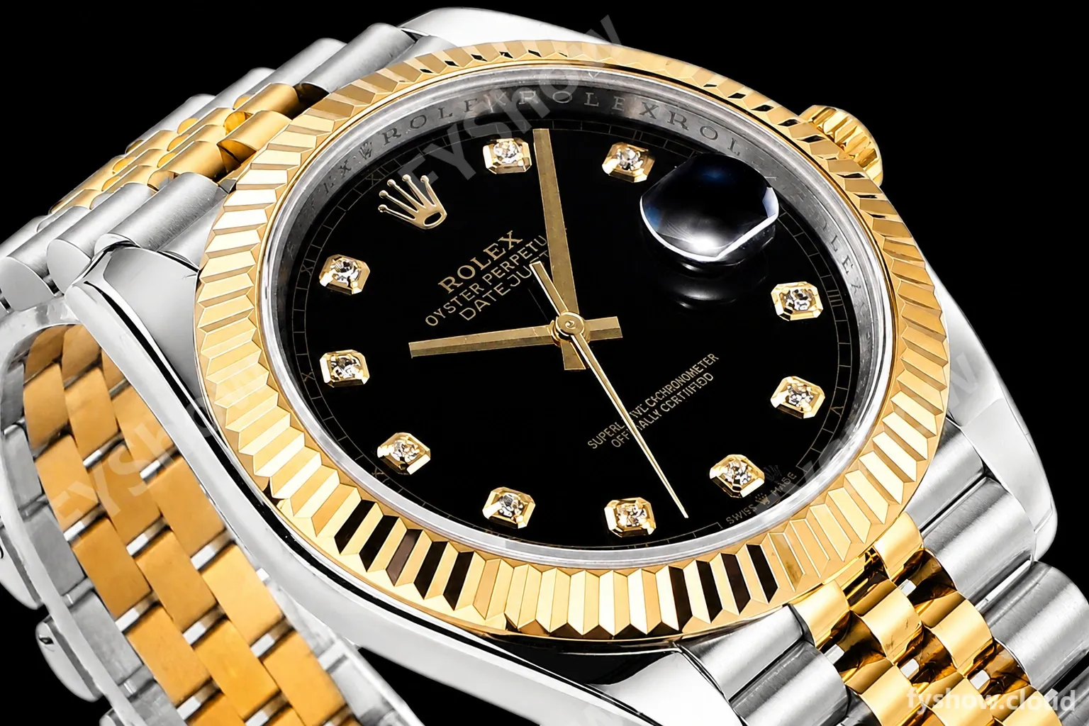 Rolex - DJ2 41mm 126333 Jub Flt 316L YG/SS Black/Dia A+F VR3235 - Image 5