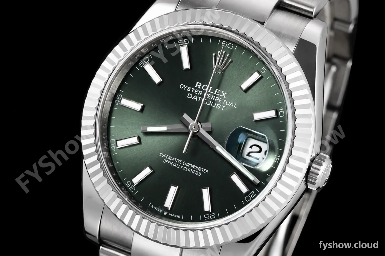 Rolex - Datejust 126334 41mm Oys Flt 904L SS/SS Grn/Stk VSF VS3235 - Image 3