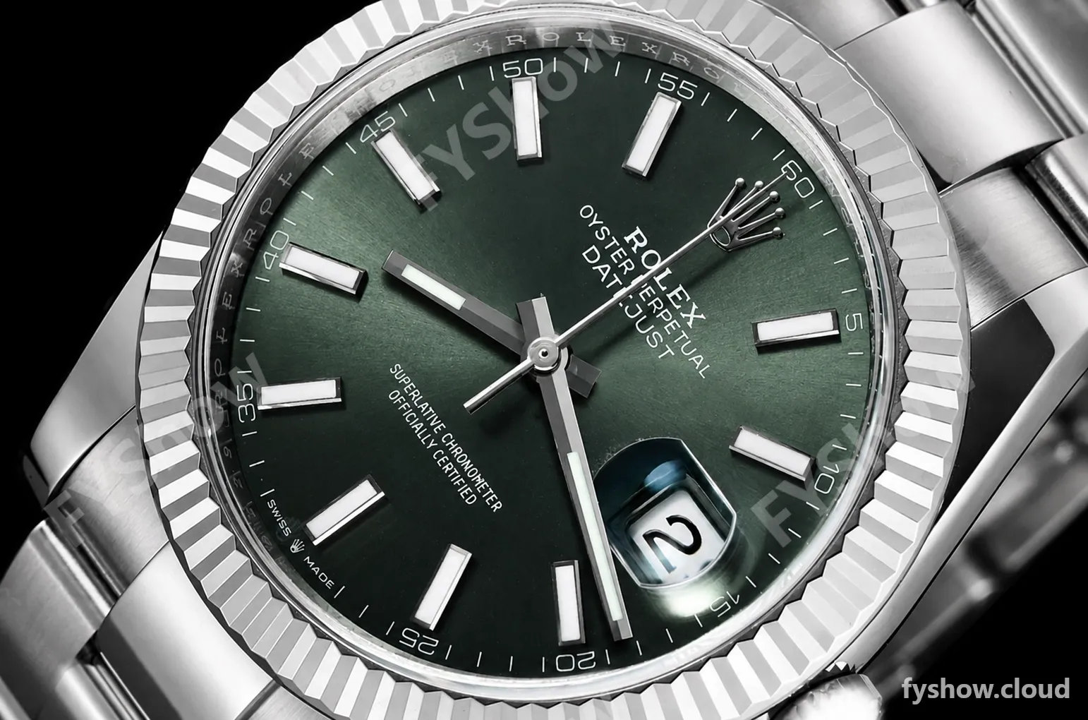 Rolex - Datejust 126334 41mm Oys Flt 904L SS/SS Grn/Stk VSF VS3235 - Image 5