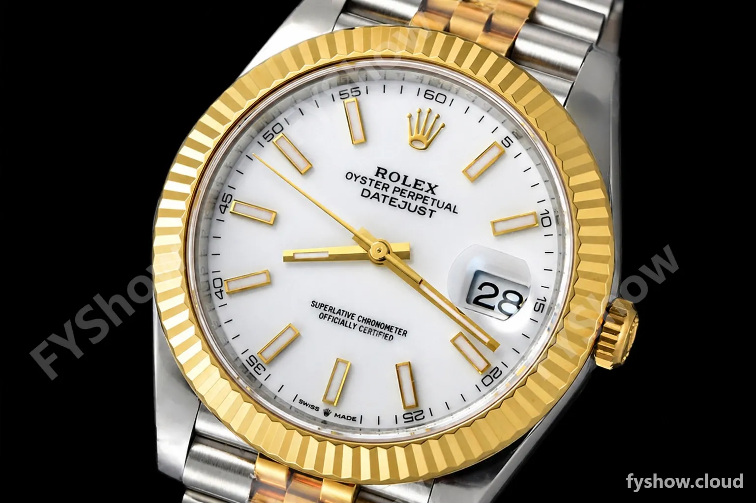 Rolex - Datejust 126333 41mm Jub Flt 904L YG/SS Wht/Stk VSF VS3235 - Image 3