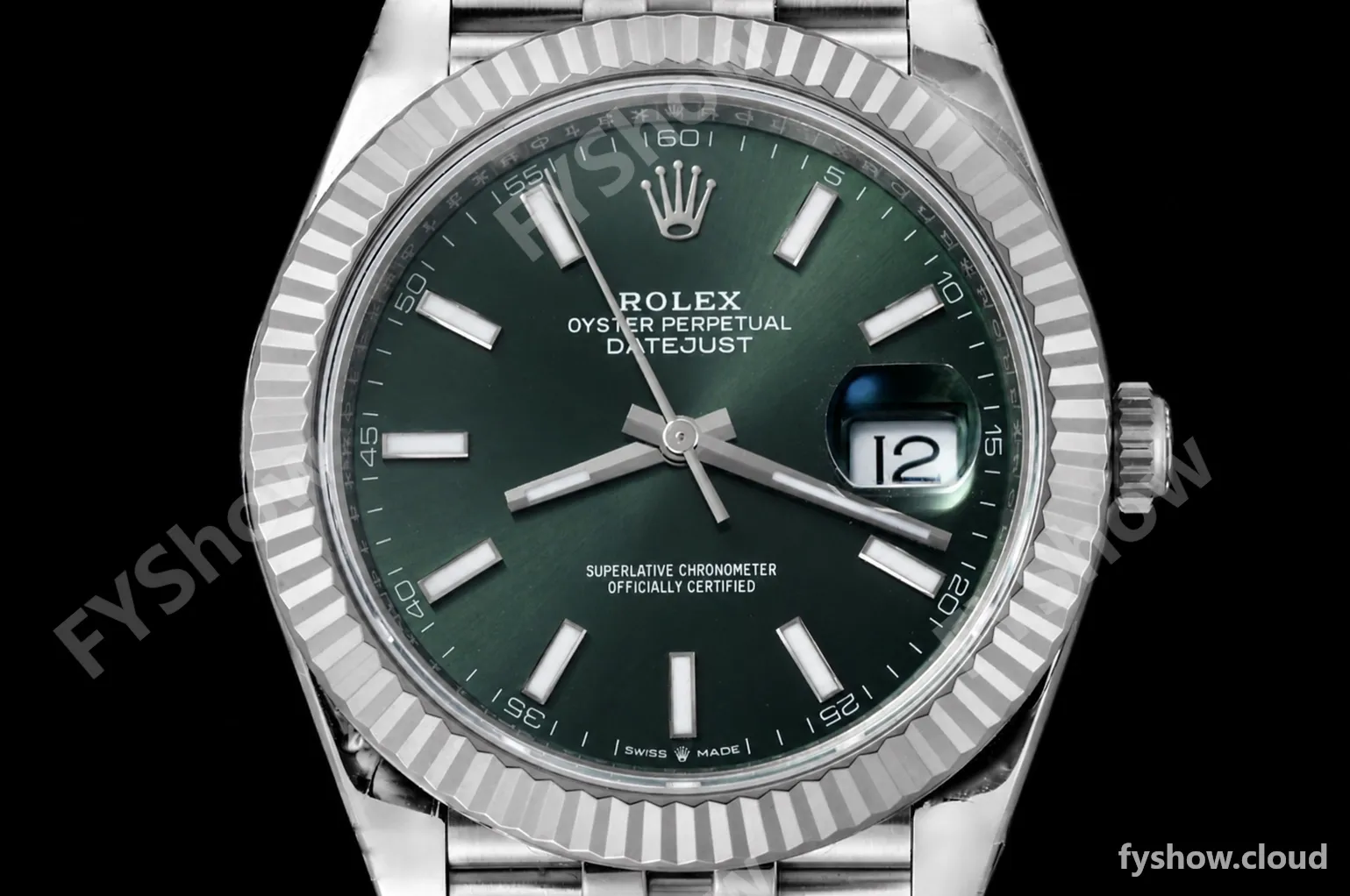 Rolex - Datejust 126334 41mm Jub Flt 904L SS/SS Grn/Stk VSF VS3235 - Image 2