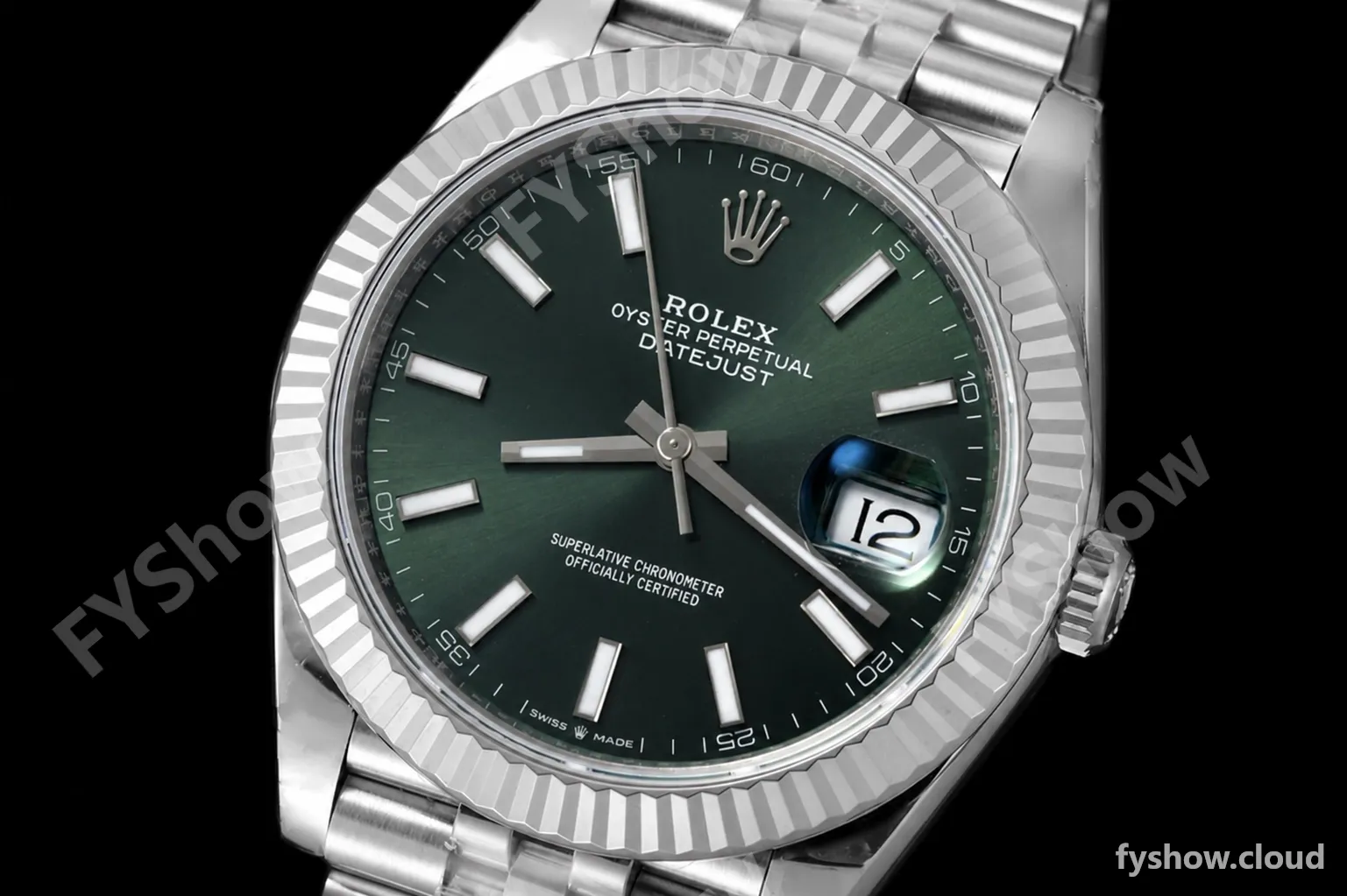 Rolex - Datejust 126334 41mm Jub Flt 904L SS/SS Grn/Stk VSF VS3235 - Image 3