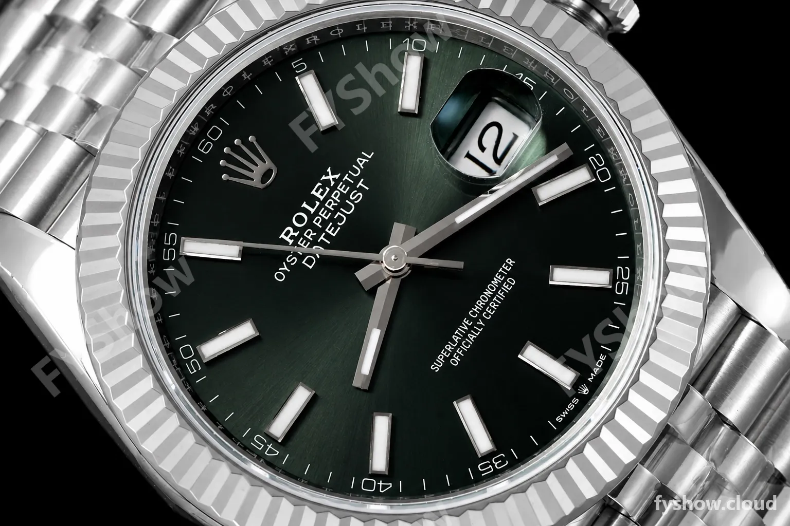 Rolex - Datejust 126334 41mm Jub Flt 904L SS/SS Grn/Stk VSF VS3235 - Image 4