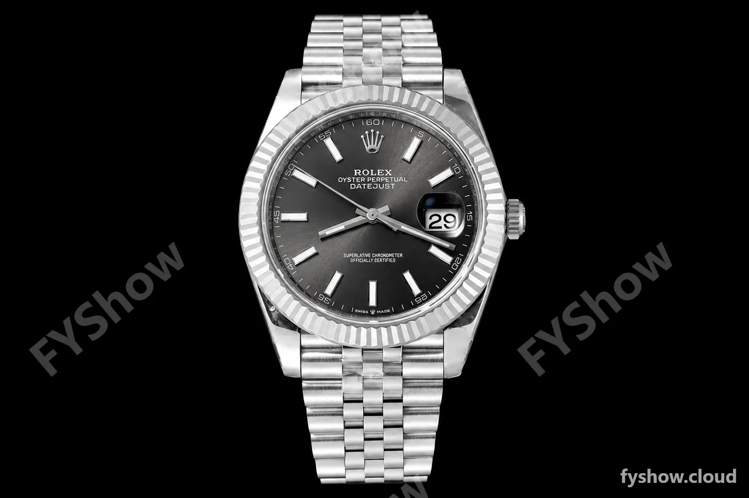 Rolex - Datejust 126334 41mm Jub Flt 904L SS/SS Grey/Stk VSF VS3235