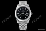 Rolex - Datejust 126300 41mm Jub Smt 904L SS/SS Blk/Stk VSF VS3235