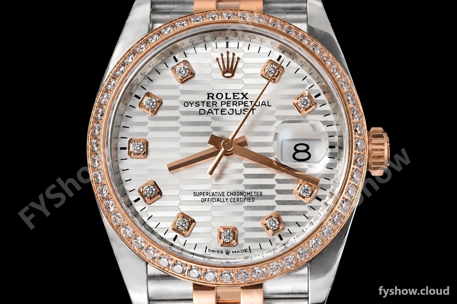 Rolex - Datejust 126281 36mm Jub Diamond 904L RG/Dia F-Silv/Dia VSF VS3235 - Image 2